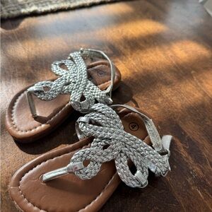 Silver Kids Sandals